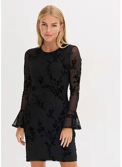 Miniklänning med mesh, bonprix