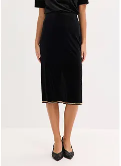 Midikjol med strass, bonprix