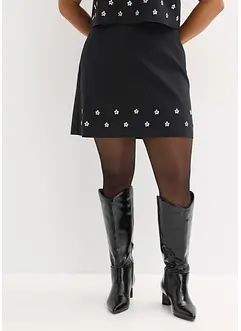 Minikjol i bomull, bonprix