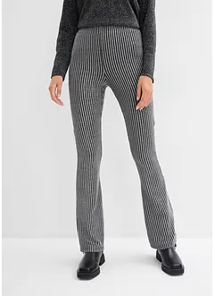 Utsvängda leggings med glittergarn, bonprix