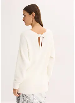 Lång tröja av mjukt fjädergarn, bonprix