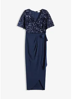 Maxiklänning med paljettbroderi, bonprix