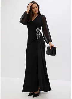 Maxiklänning med strassapplikationer, bonprix