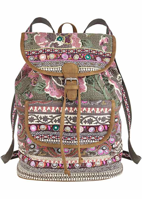 Ryggsäck olivgrönpink, blommig Dam bonprix.se Hippie Ryggsäck | Spreadshirt