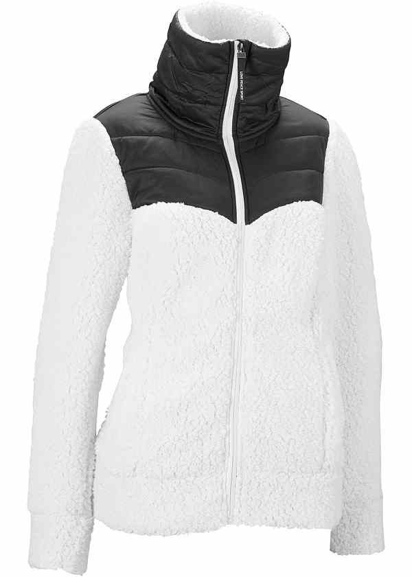 Jacka i teddyfleece ullvitsvart bpc bonprix collection Jacka i teddyfleece ullvitsvart bpc bonprix collection