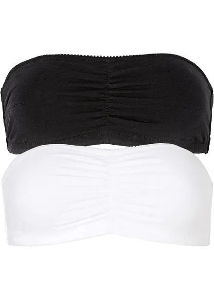 Bandåbehå (A- till C-kupa), ekologisk bomull (2-pack)