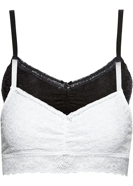 BH-topp med mjuk spets (2-pack)