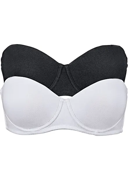 BH med bygel och flexibla axelband (2-pack), ekologisk bomull