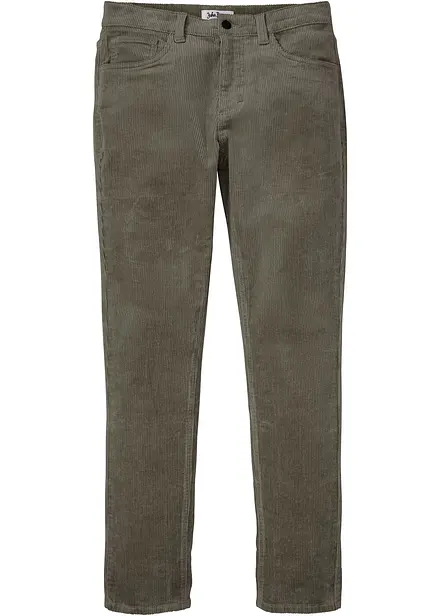 Stretchig manchesterbyxa med bekvämt snitt, Slim Fit