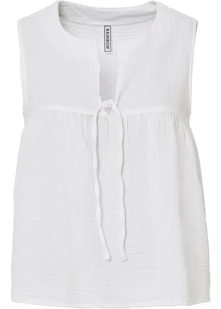 Blustopp i muslin