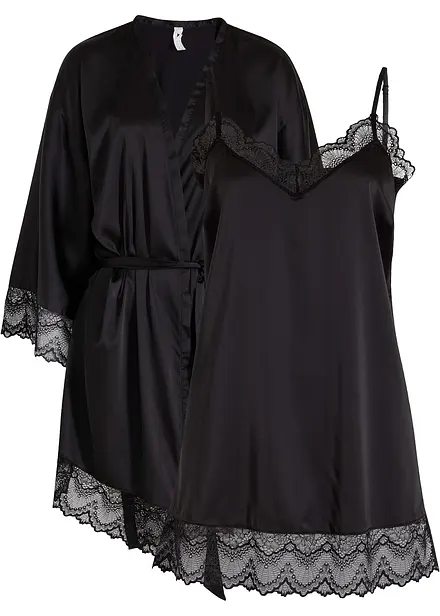 Kimono och negligé (2-delat set)