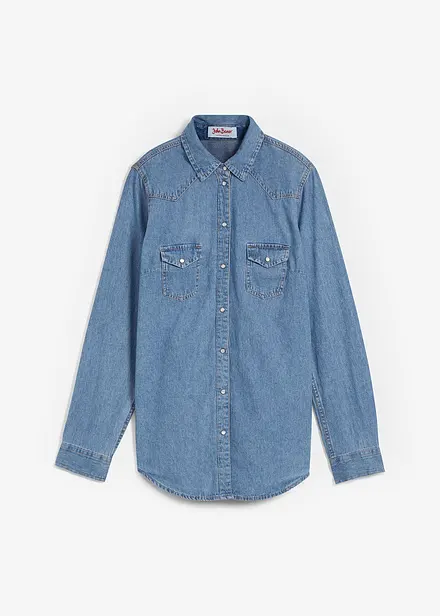 Jeansskjorta med långa ärmar