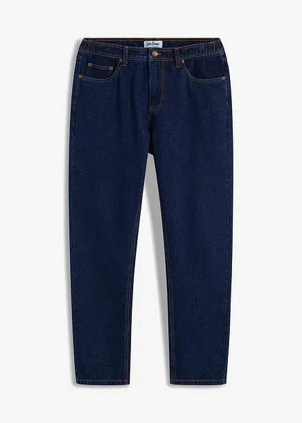 Classic Fit jeans med resår i sidan av midjan, Straight