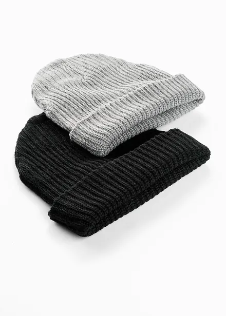 Stickad mössa (2 delar)