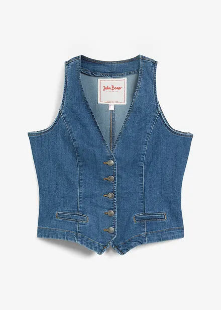 Stretchig jeansväst