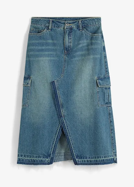 Jeanskjol med cargofickor