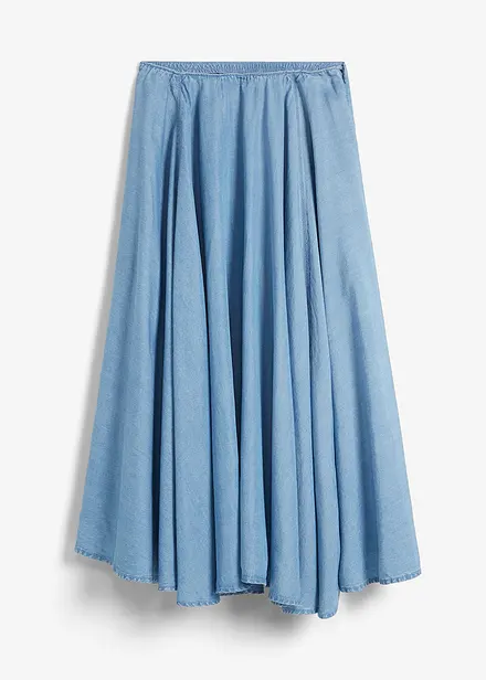 Jeanskjol med bekväm hög midja