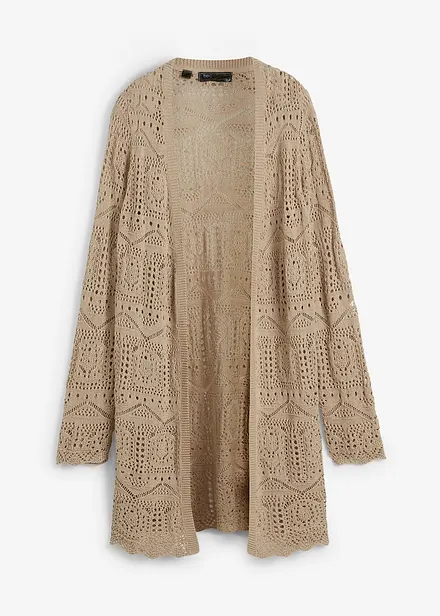 L&aring;ng h&aring;lm&ouml;nstrad cardigan