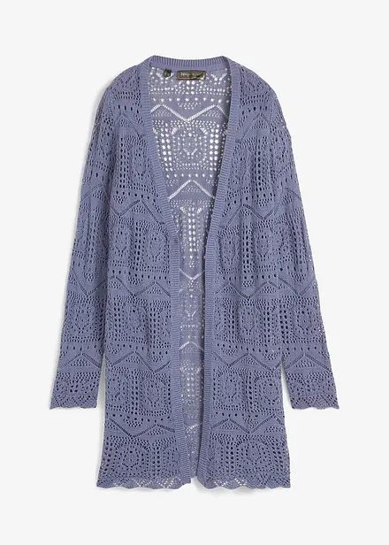 L&aring;ng h&aring;lm&ouml;nstrad cardigan