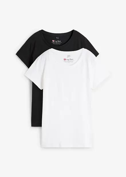 T-shirt med rund halsringning (5-pack), kortärmad