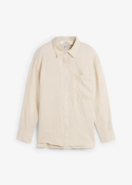 Vid skjortblus i rent linne