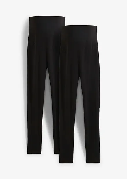 Mammaleggings med ekologisk bomull (2-pack)