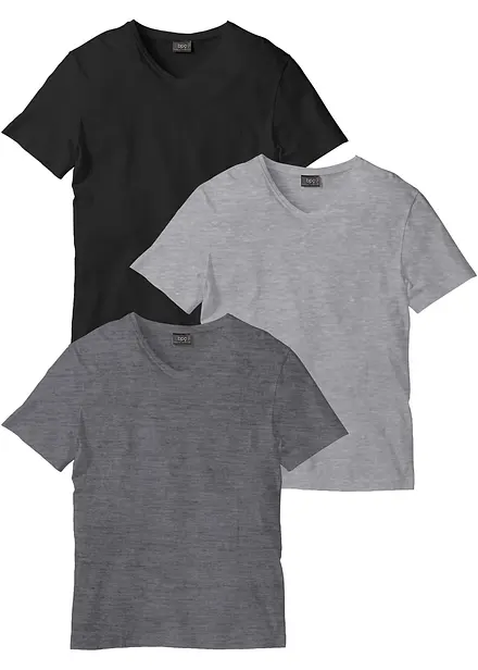 V-ringad T-shirt (3-pack)