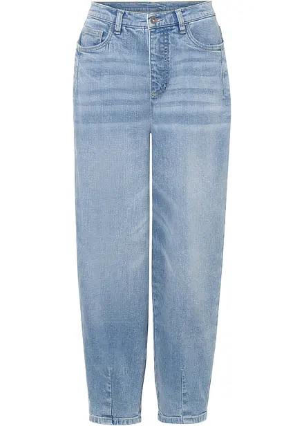 Barreljeans, High Waist, ekologisk bomull