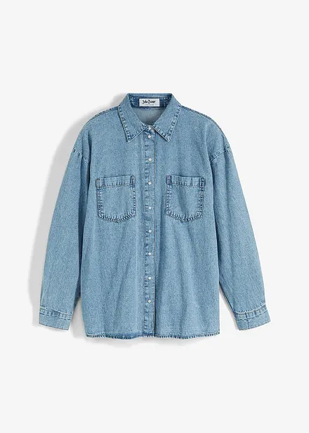 Jeansskjorta i oversizemodell