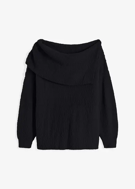 Asymmetrisk off shoulder-tröja