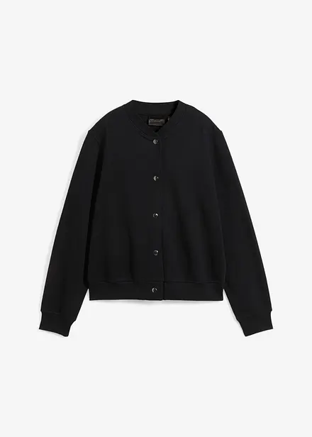 Sweatshirtjacka med knappslå