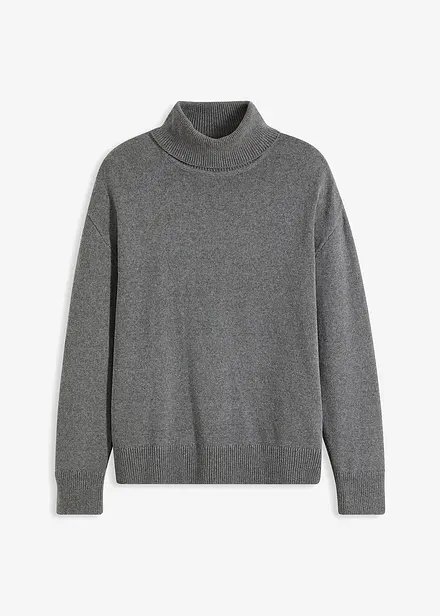 Polotröja med återvunnen bomull, Loose Fit