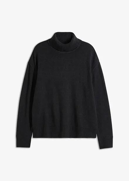 Polotröja med återvunnen bomull, Loose Fit
