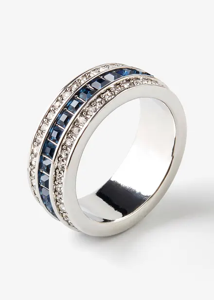 Guldpläterad ring med glaskristaller
