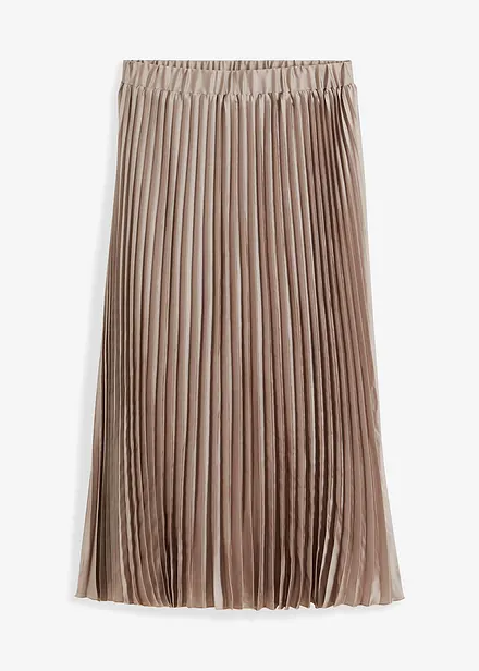 Plisserad kjol i fin satin