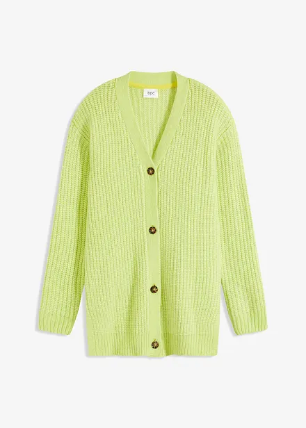 Stickad cardigan med ylleandel