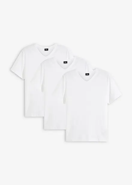 V-ringad T-shirt (3-pack)