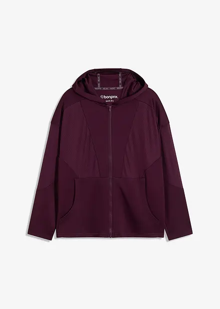 Funktionssportjacka med mesh, oversized