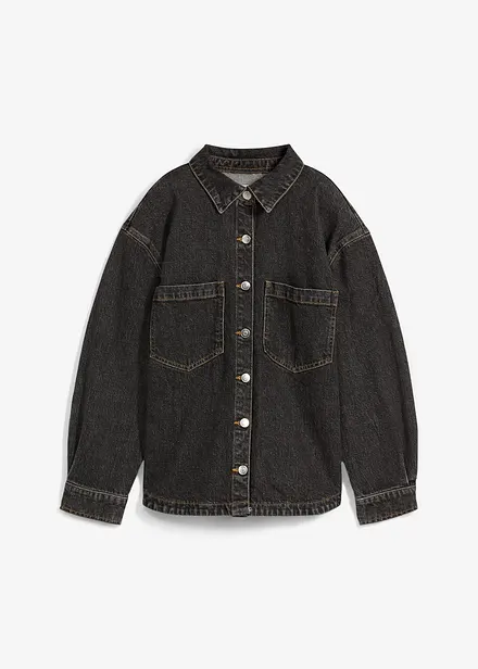Jeansskjorta i oversizemodell