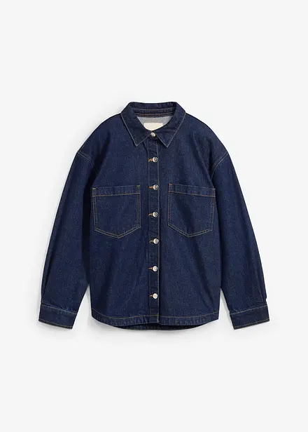 Jeansskjorta i oversizemodell