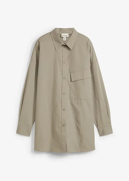 Lång blus i ren bomull