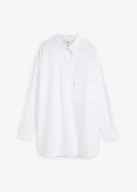 Lång blus i ren bomull