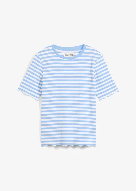 Ribbstickad T-shirt