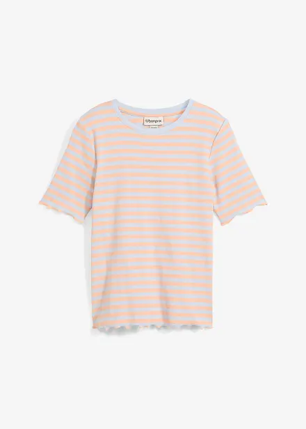 Ribbstickad T-shirt
