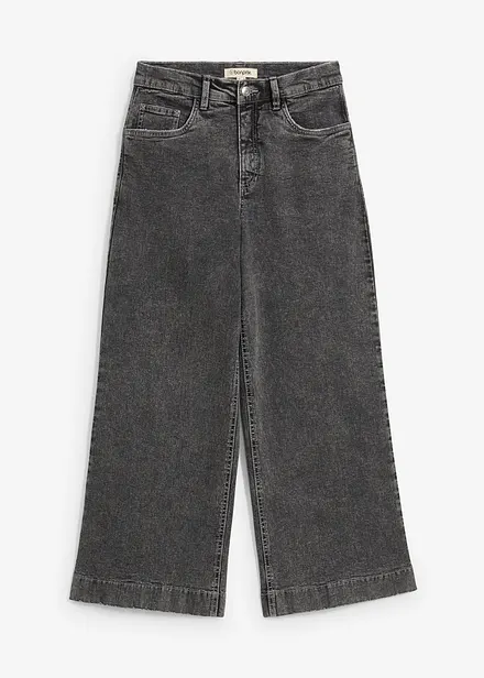 Wide Leg Jeans High Waist, cropped