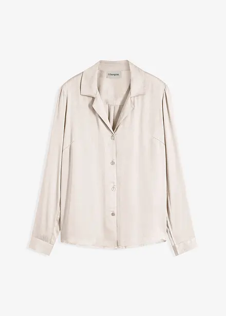 Satinblus med krage och slag