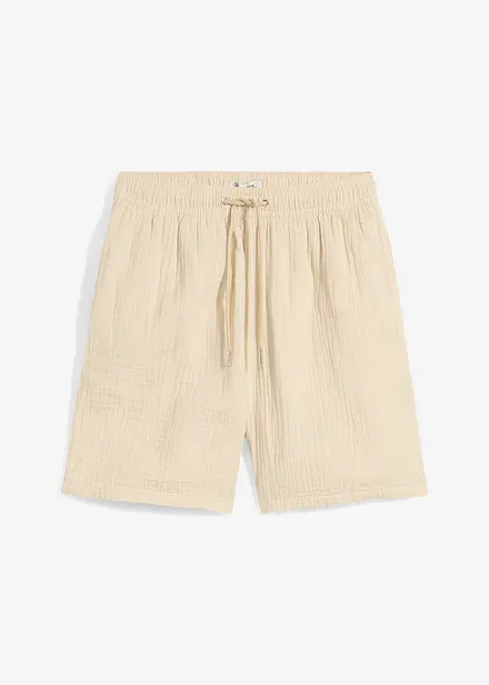 Muslinshorts av ren bomull