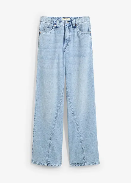 Jeans med vida ben, High Waist