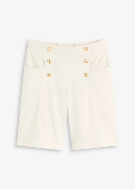 Bermudashorts med dekorativa knappar