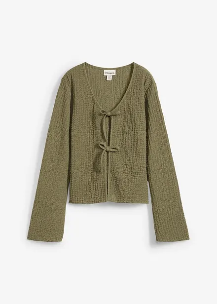 Cardigan av crepe